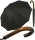 iX-brella Herren-Stockschirm High Quality mit Automatik und Echtholz-Rundhakengriff - check black