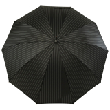 iX-brella Herren-Stockschirm High Quality mit Automatik und Echtholz-Rundhakengriff - pinstripe