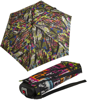 Knirps mini Taschenschirm Travel Mixed Art Black