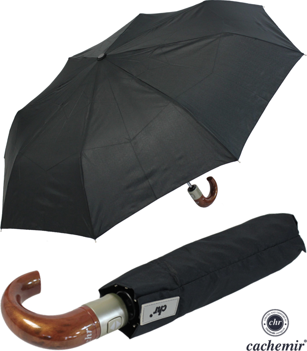 Cachemir Regenschirm Taschenschirm Automatik Rundhakengriff Holz Opti,  14,99 €