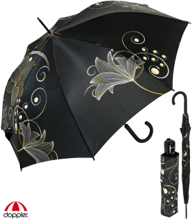 Doppler Damen Regenschirm Golden Flower