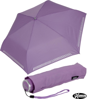 iX-brella Mini Kinderschirm Safety Reflex extra leicht light purple