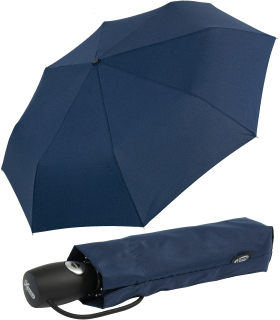 iX-brella stabiler Taschenschirm Mini Regenschirm mit Auf-Zu-Automatik - mid class insignia-blau