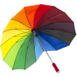 Regenschirm 16-teilig in Herzform - Regenbogen