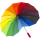 Regenschirm 16-teilig in Herzform - Regenbogen