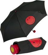 Super Mini Taschenschirm Smiley - rot