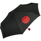 Super Mini Taschenschirm Smiley - rot
