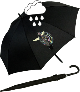 Impliva Wetprint Regenschirm Farbwechsel bei Nässe - Zebra