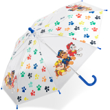 Kinder-Stockschirm transparent Paw Patrol Pfoten - blau