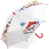 Kinder-Stockschirm transparent Paw Patrol Hi there! - rot