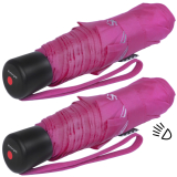 Knirps Kinder-Taschenschirm 4Kids reflective mit Reflexborte - pink