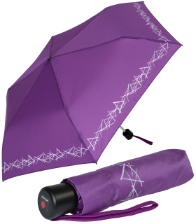 Knirps Kinder-Taschenschirm 4Kids reflective mit Reflexborte - lila