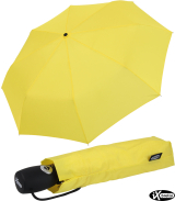 iX-brella stabiler Taschenschirm Mini Regenschirm mit Auf-Zu-Automatik - mid class gelb