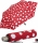 Knirps Taschenschirm Slim Duomatic Auf-Zu-Automatik Dots - rot