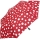 Knirps Taschenschirm Slim Duomatic Auf-Zu-Automatik Dots - rot