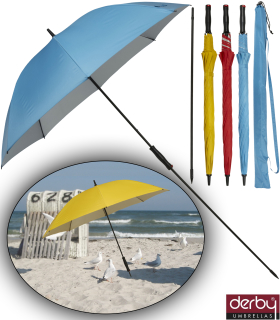 Derby Strandschirm XXL Regenschirm und Sonnenschirm mit UV-Schutz