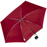 iX-brella Super-Mini-Taschenschirm - winziger Regenschirm im Etui dunkelrot