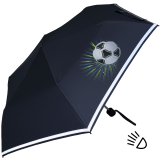 Knirps Kinder-Taschenschirm 4Kids Goal reflective mit Reflexborte - white