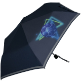 Knirps Kinder-Taschenschirm 4Kids Goal reflective mit Reflexborte - blue