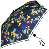 Knirps Kinder-Taschenschirm 4Kids reflective mit Reflexborte - Paintdrops