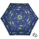 Knirps Kinder-Taschenschirm 4Kids reflective mit Reflexborte - Dinosaurier Neon Colour