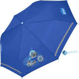 Scout Kinder-Taschenschirm mit reflektierendem Streifen Blue Police