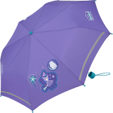 Scout Kinder-Taschenschirm mit reflektierendem Streifen Purple Magic