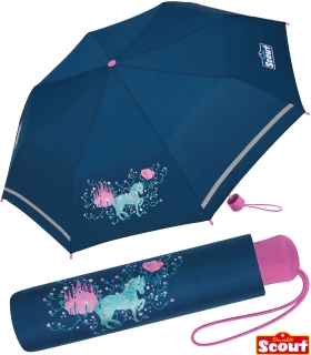 Scout Kinder-Taschenschirm mit reflektierendem Streifen Dreamworld