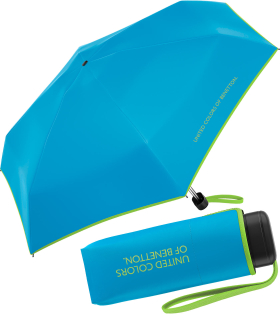 Benetton Taschenschirm Ultra Mini Flat HW 2023 - malibu blue