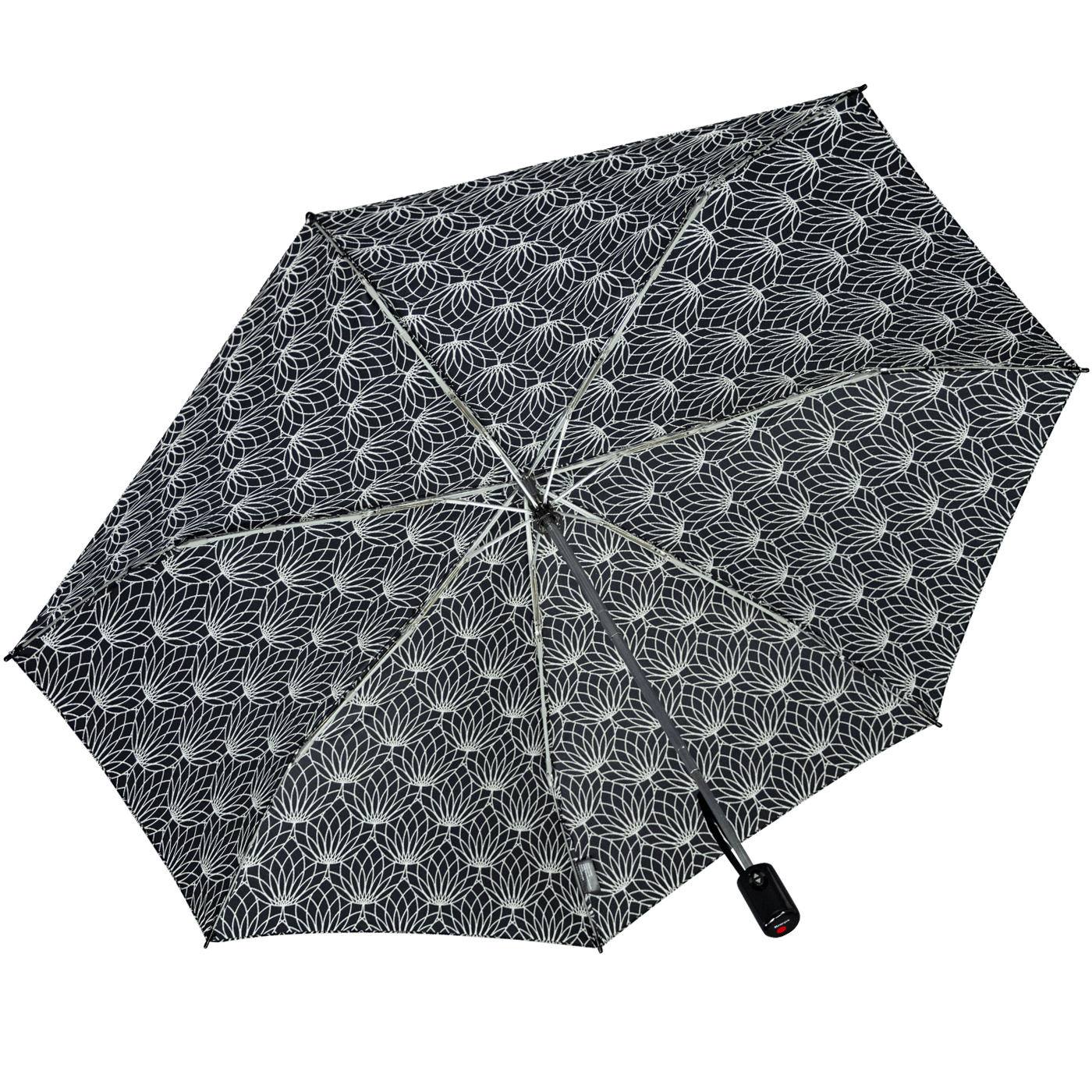 Knirps Taschenschirm Slim Duomatic Auf-Zu-Automatik mit UV-Schutz Renature - black