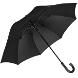 iX-brella überschlagfähiger Fiberglas Stockschirm mit Automatik - windproof - black