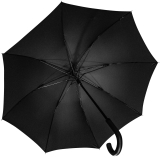 iX-brella überschlagfähiger Fiberglas Stockschirm mit Automatik - windproof - black