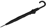 iX-brella überschlagfähiger Fiberglas Stockschirm mit Automatik - windproof - black