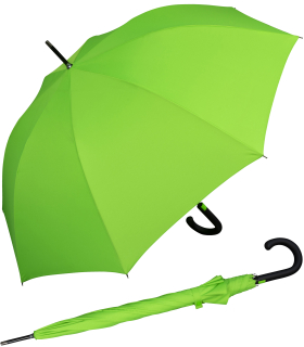 iX-brella überschlagfähiger Fiberglas Stockschirm mit Automatik - windproof - neon green