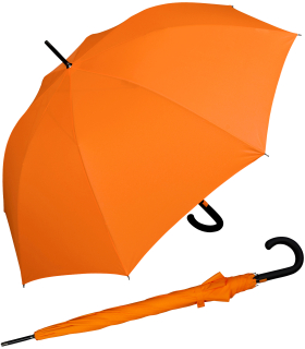 iX-brella überschlagfähiger Fiberglas Stockschirm mit Automatik - windproof - neon orange