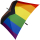 All Square® voll quadratischer Regenschirm - Multicolor Rainbow