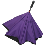 iX-brella Reverse - Automatik Regenschirm umgekehrt - umgedreht zu öffnen - schwarz-berry