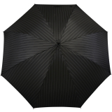 iX-brella Stützschirm mit Holzgriff - höhenverstellbar extra stabil - Nadelstreifen schwarz