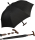 iX-brella Stützschirm mit Holzgriff - höhenverstellbar extra stabil - Nadelstreifen schwarz