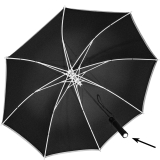 Falcone® LED Safety Reflex Regenschirm mit leuchtenden Speichen, Taschenlampengriff und Automatik
