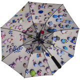 Falcone® Regen- und Sonnenschirm mit UV-Schutz und Ventilator - Doublelayer bedruckt