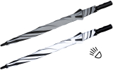 Falcone® Safety Reflex Regenschirm mit voll-reflektierenden Flächen - schwarz