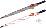 Falcone® Safety Reflex Regenschirm mit voll-reflektierenden Flächen - orange