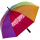 Falconetti® Regenschirm mit Automatik transparent Rainbow