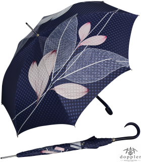 Doppler Manufaktur Damen Stockschirm VIP Elegance Boheme Leaf Veins