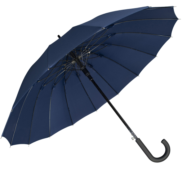 iX-brella Stockschirm 16teilig full-fiber mit Automatik - super stabil - 105 cm insignia blue
