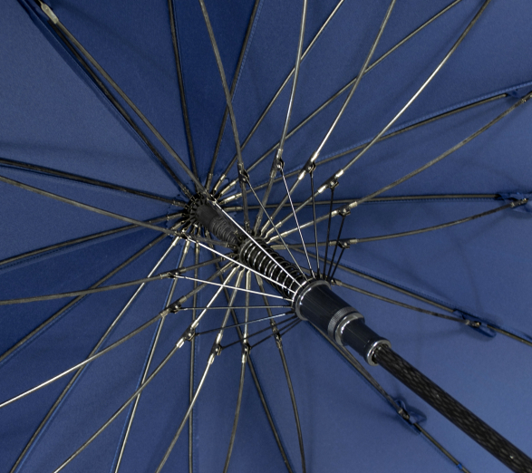 iX-brella Stockschirm 16teilig full-fiber mit Automatik - super stabil - 105 cm insignia blue