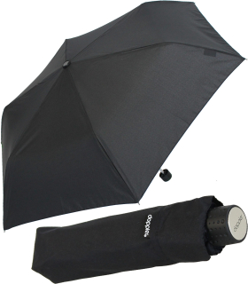 Doppler Regenschirm Mini-Taschenschirm Havanna Stick - black