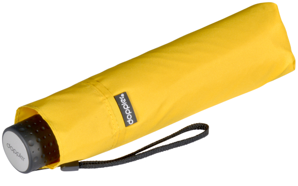 Doppler Regenschirm Mini-Taschenschirm Havanna Stick - shiny yellow