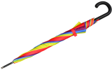 iX-brella überschlagfähiger Fiberglas Stockschirm mit Automatik - windproof - rainbow